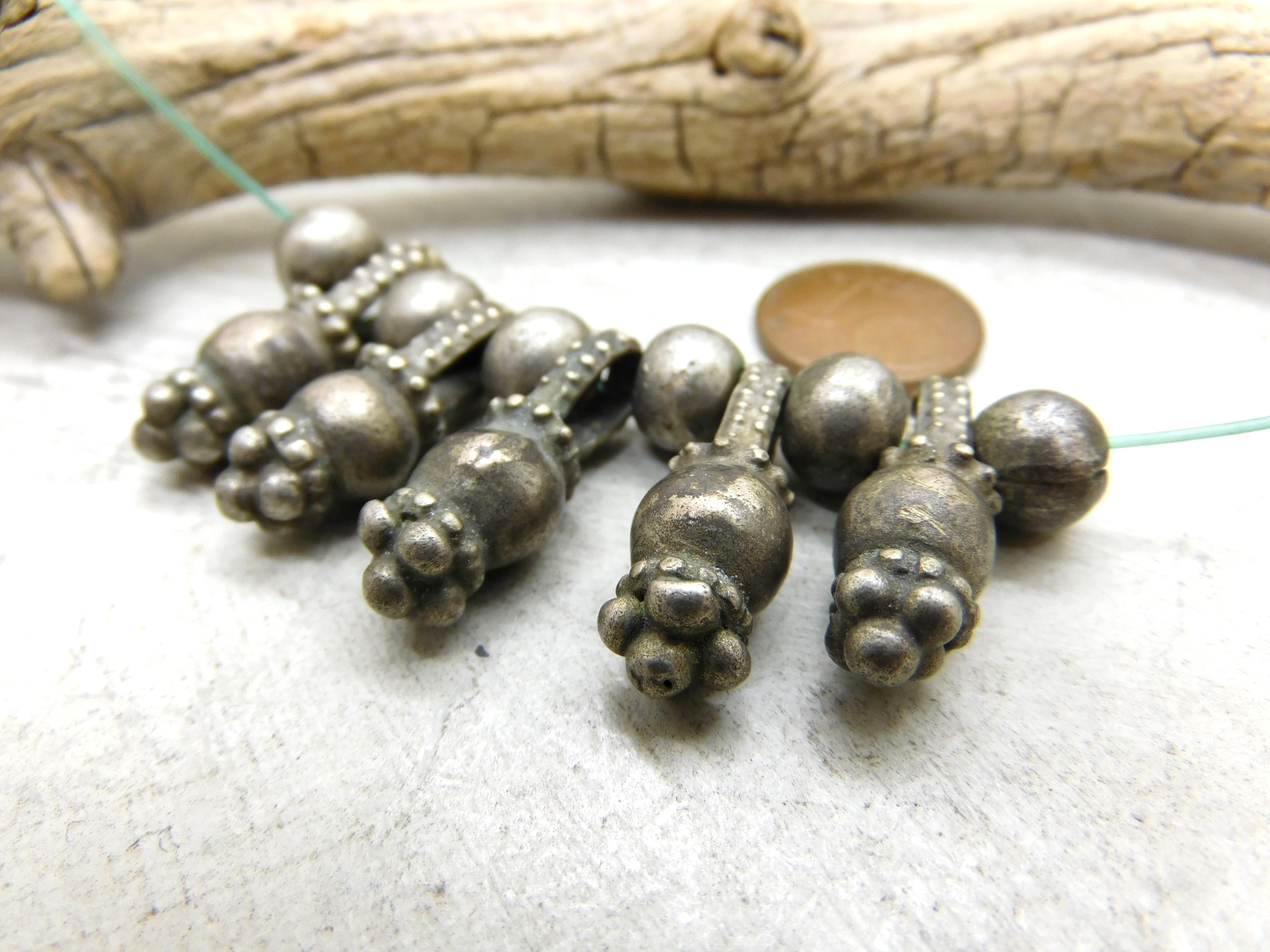 Yemeni silver bead beads and pendants set