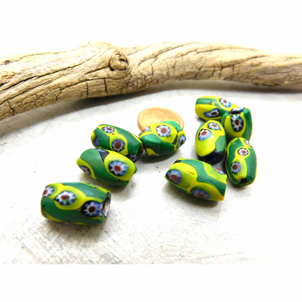 antique millefiori glassbeads from the african trade