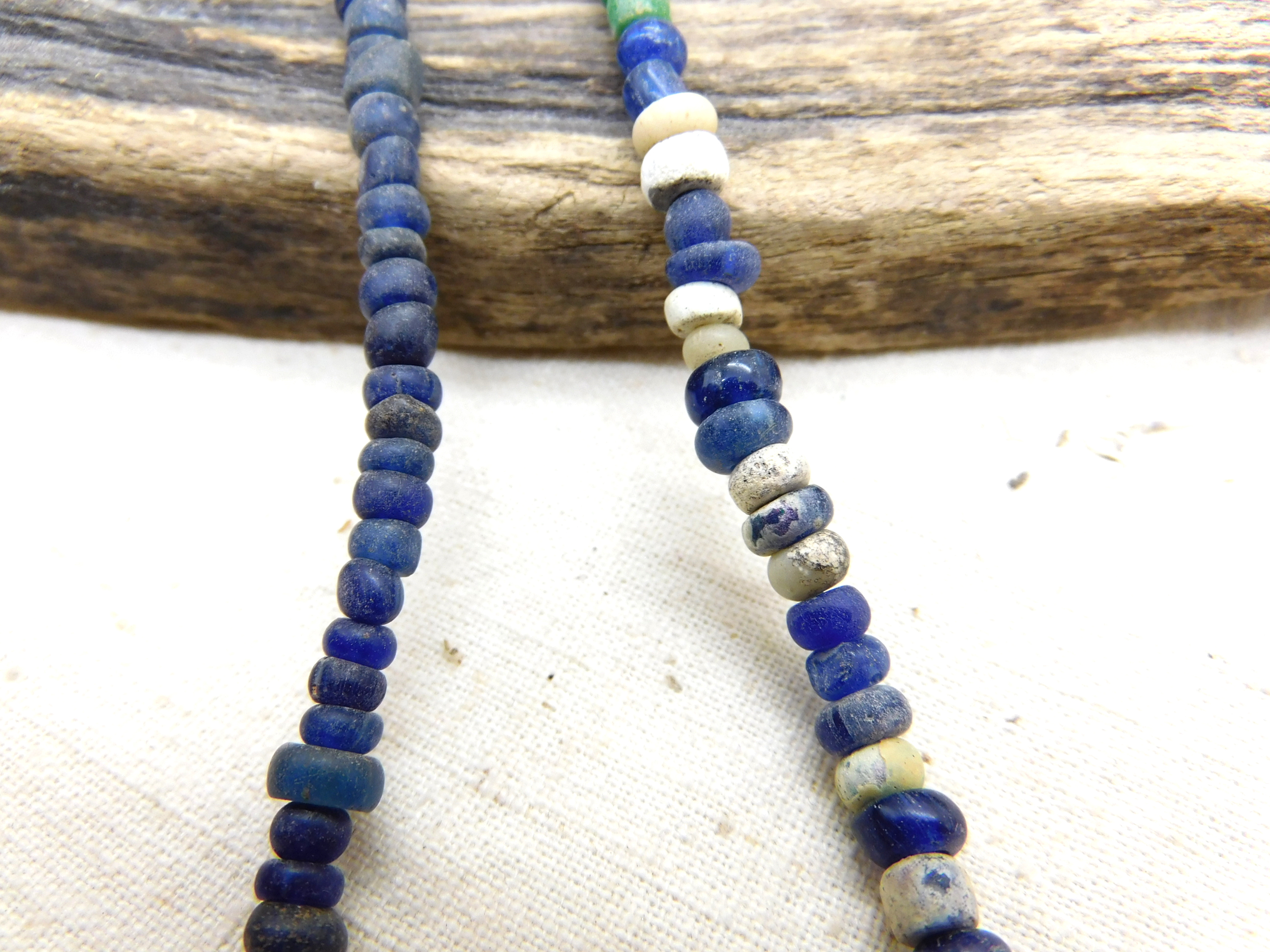 antique rustic glass beads from Mali - medium Nila beads - 62cm strand