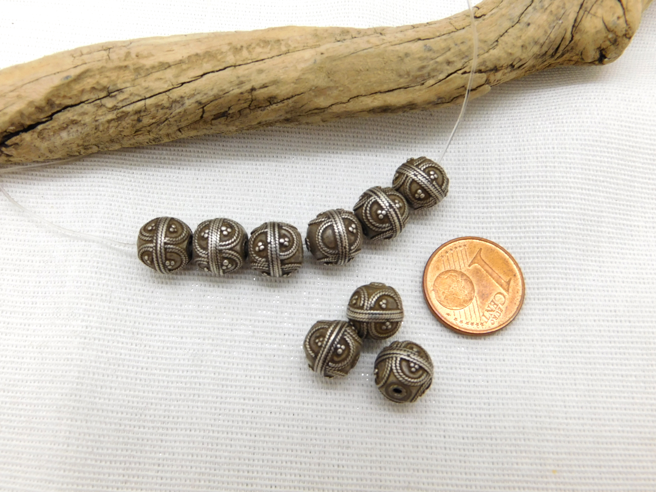 schöne alte granulierte Silber Perlen aus Mauretanien